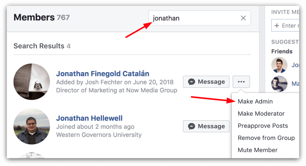 Admin Facebook Group