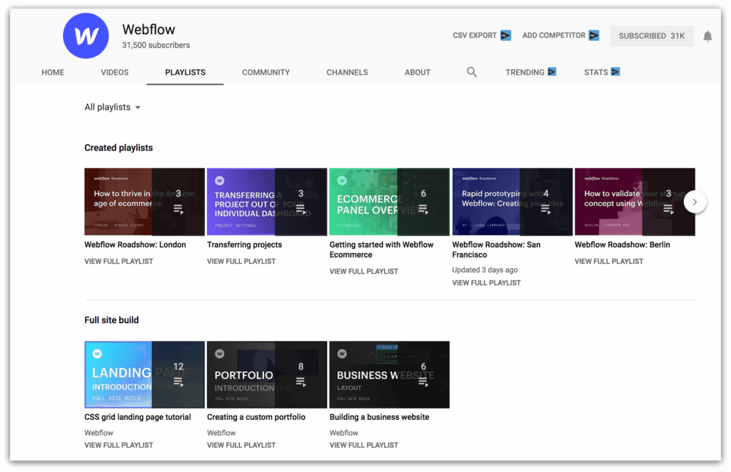 Josh Fechter Writing About Software Growth And Product Marketing - a prime example of video tutorials is webflow s youtube library they have hundreds of video tutorials on how to use their product even for specialized use