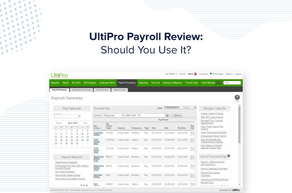 UltiPro Payroll Review: Should You Use it?