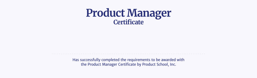 product manager certificaiton