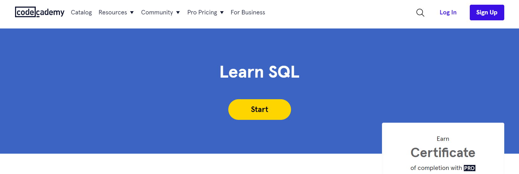 Learn SQL Online Codeacademy