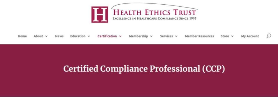 Certified Compliance Professional (CCP)