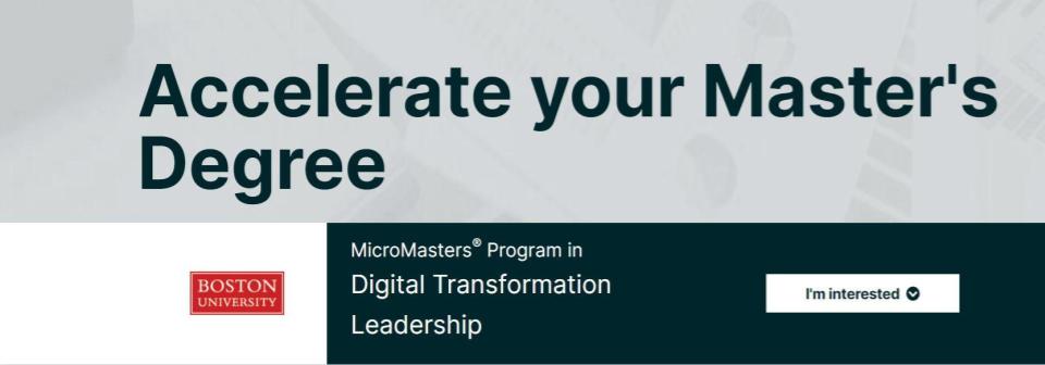 Digital Transformational Leadership by EdX and Boston University