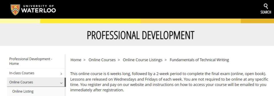 Fundamentals of Technical Writing by the University of Waterloo 