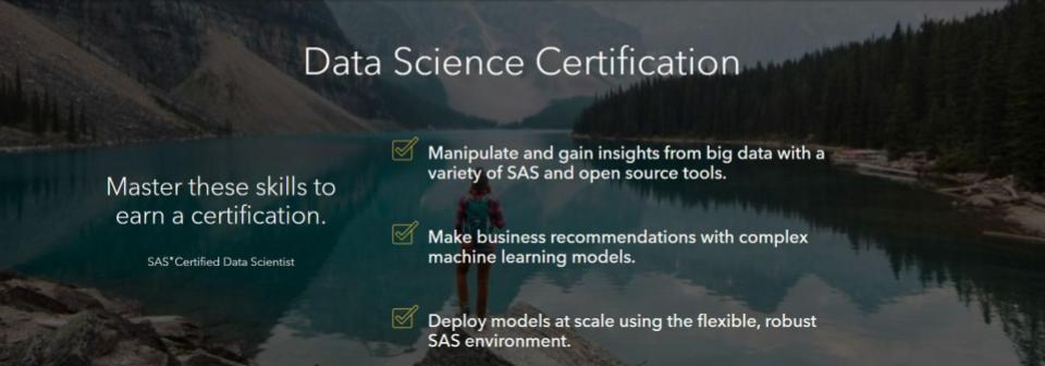 SAS Certified Data Scientist