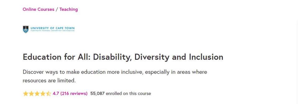 University of Cape Town - Disability, Diversity, and Inclusion